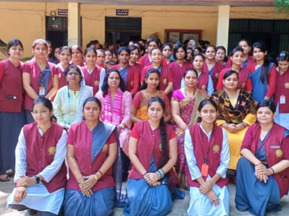 Students in the campus corridor